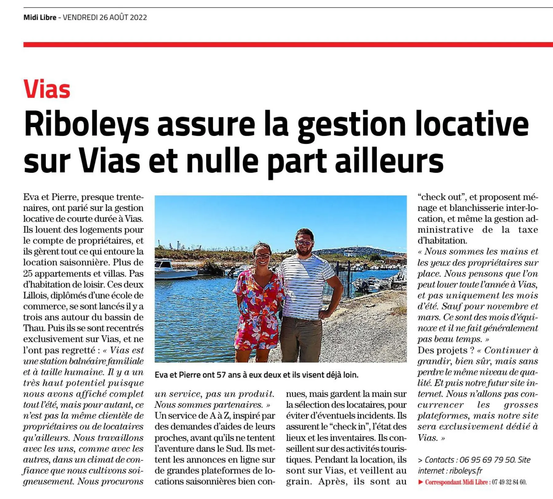 Article Midi Libre sur RIBOLEYS